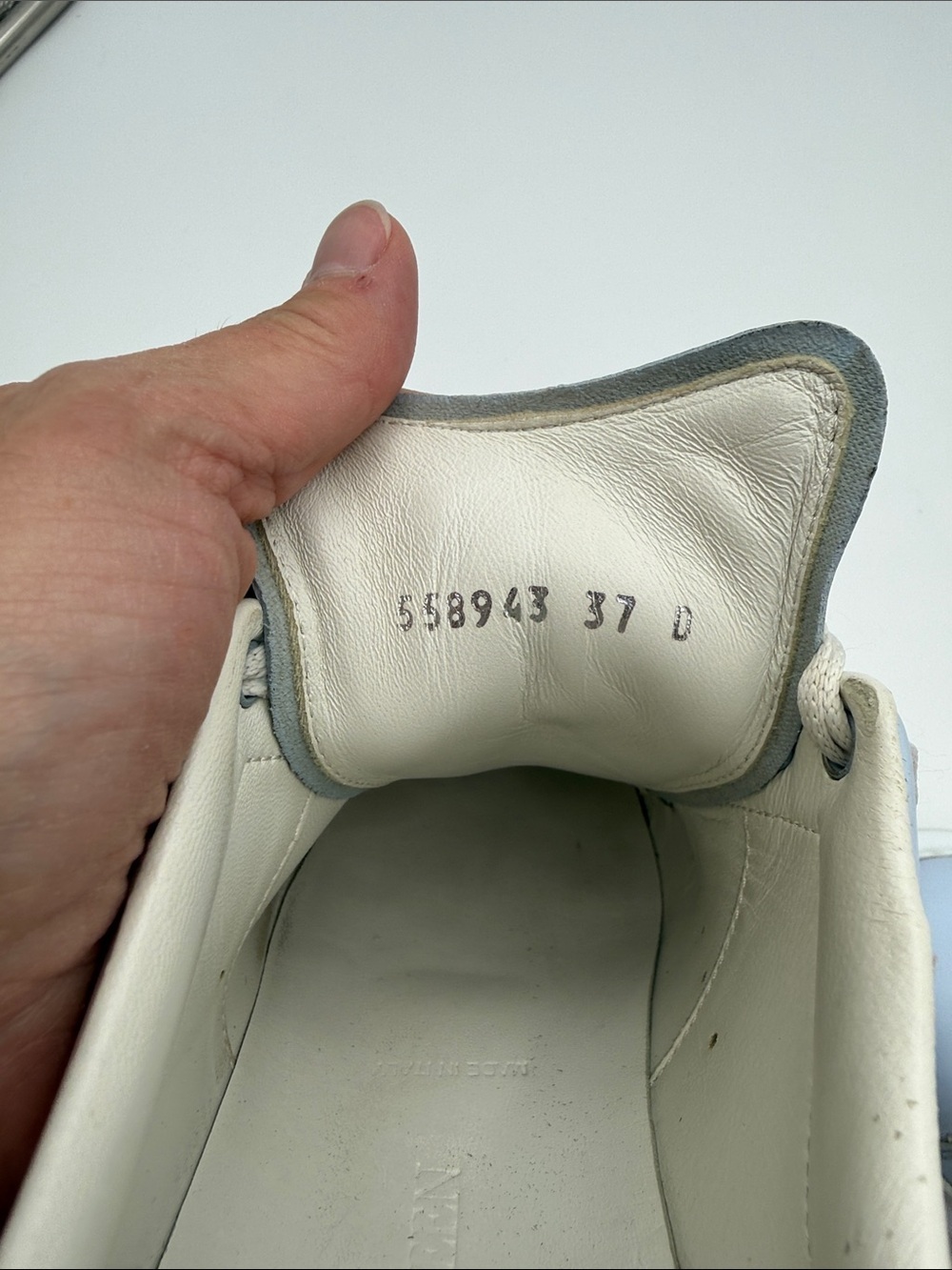 Bundle of Alexander McQueen Pastel Blue Sneakers with Pink Heel Tab and Converse - Picture 6 of 16
